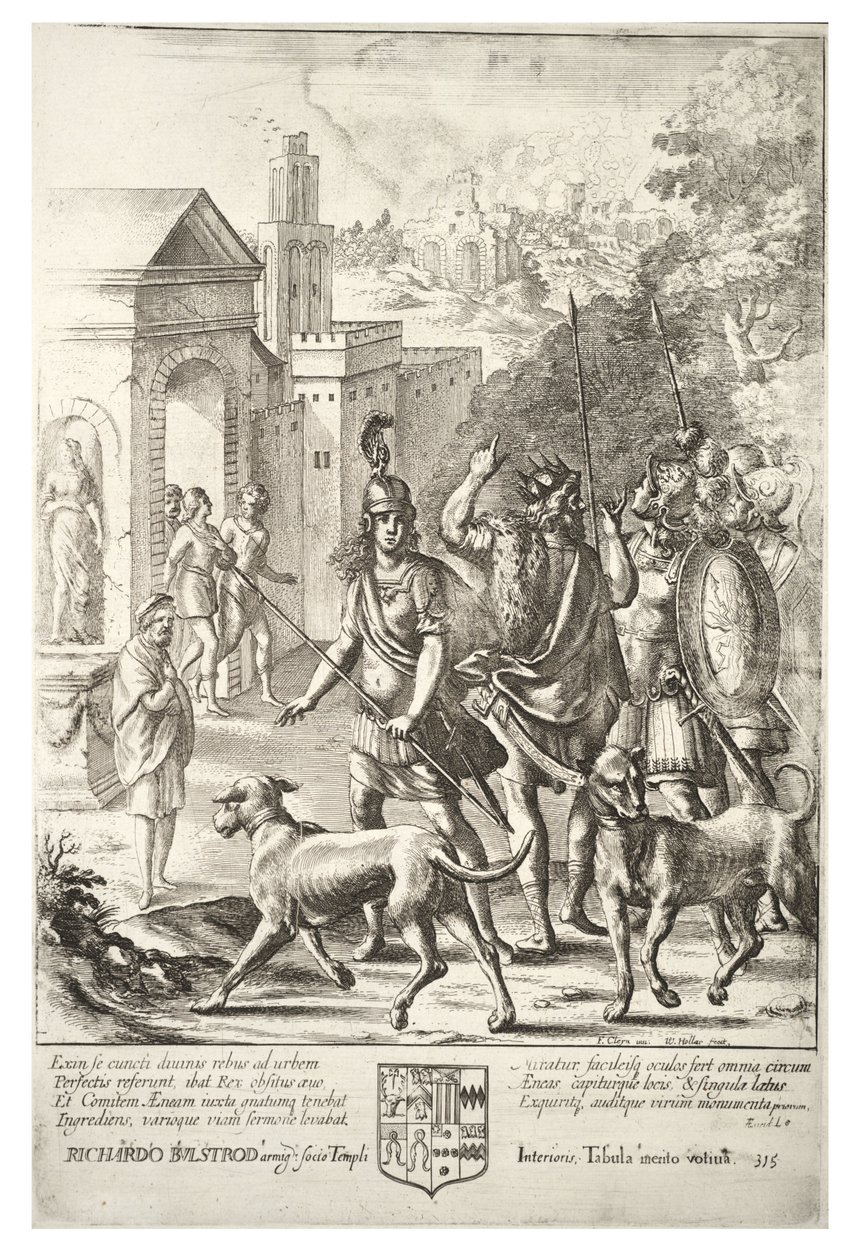 Evander a Aeneas v Palentiu. Stav 4 od Wenceslaus Hollar