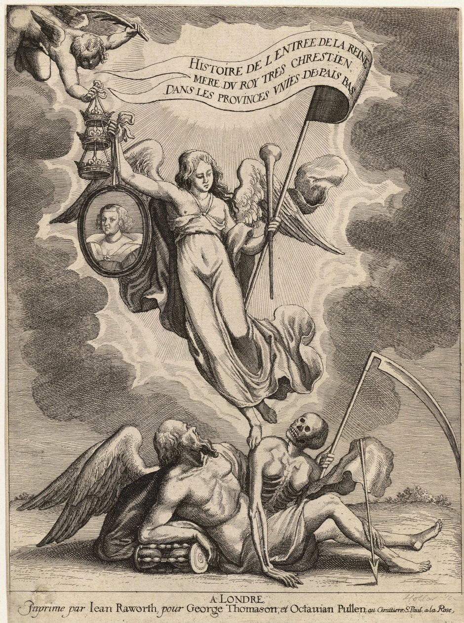 Skleník. Vstup královny matky do ... nížin. Stav 2 od Wenceslaus Hollar