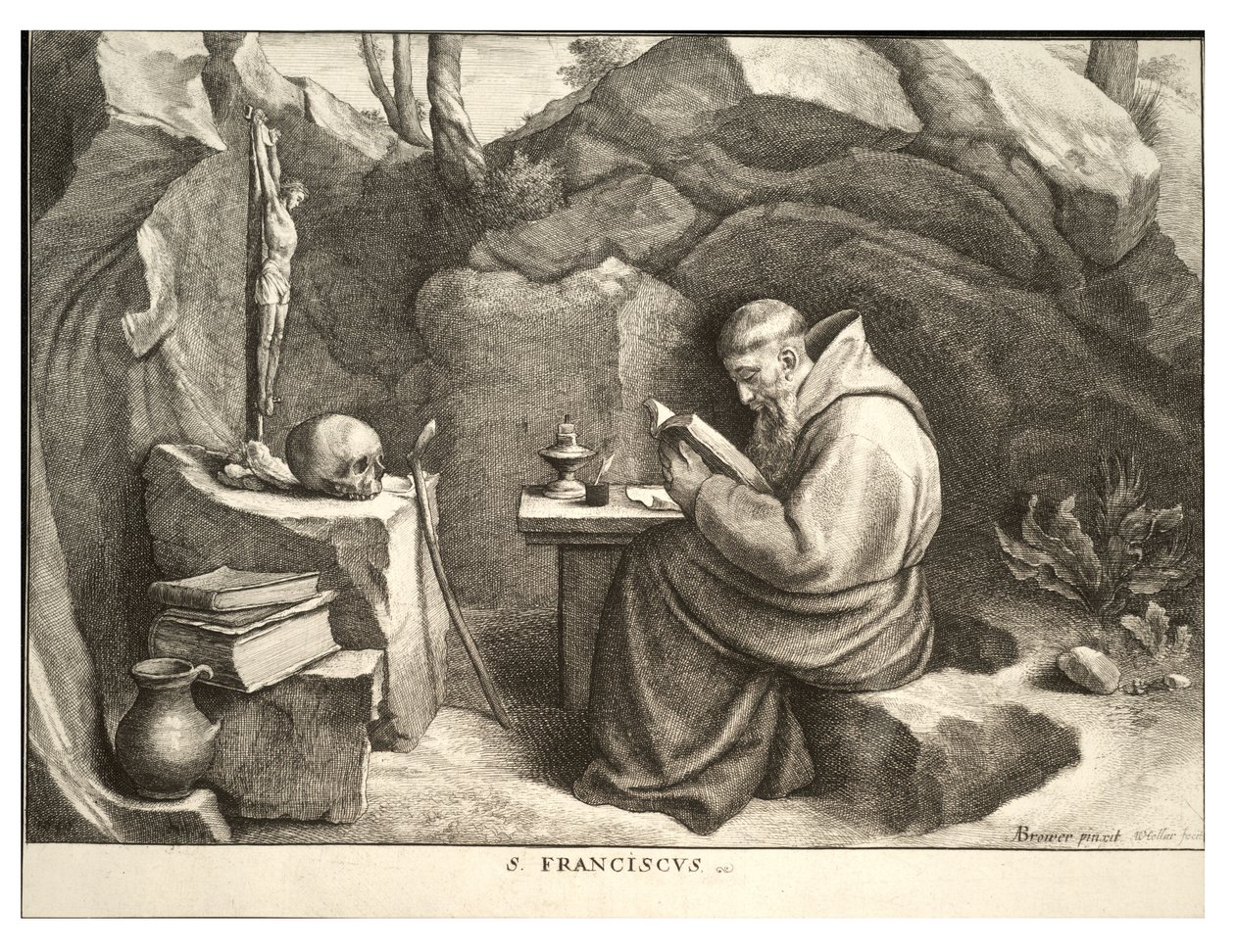 Svatý František od Wenceslaus Hollar