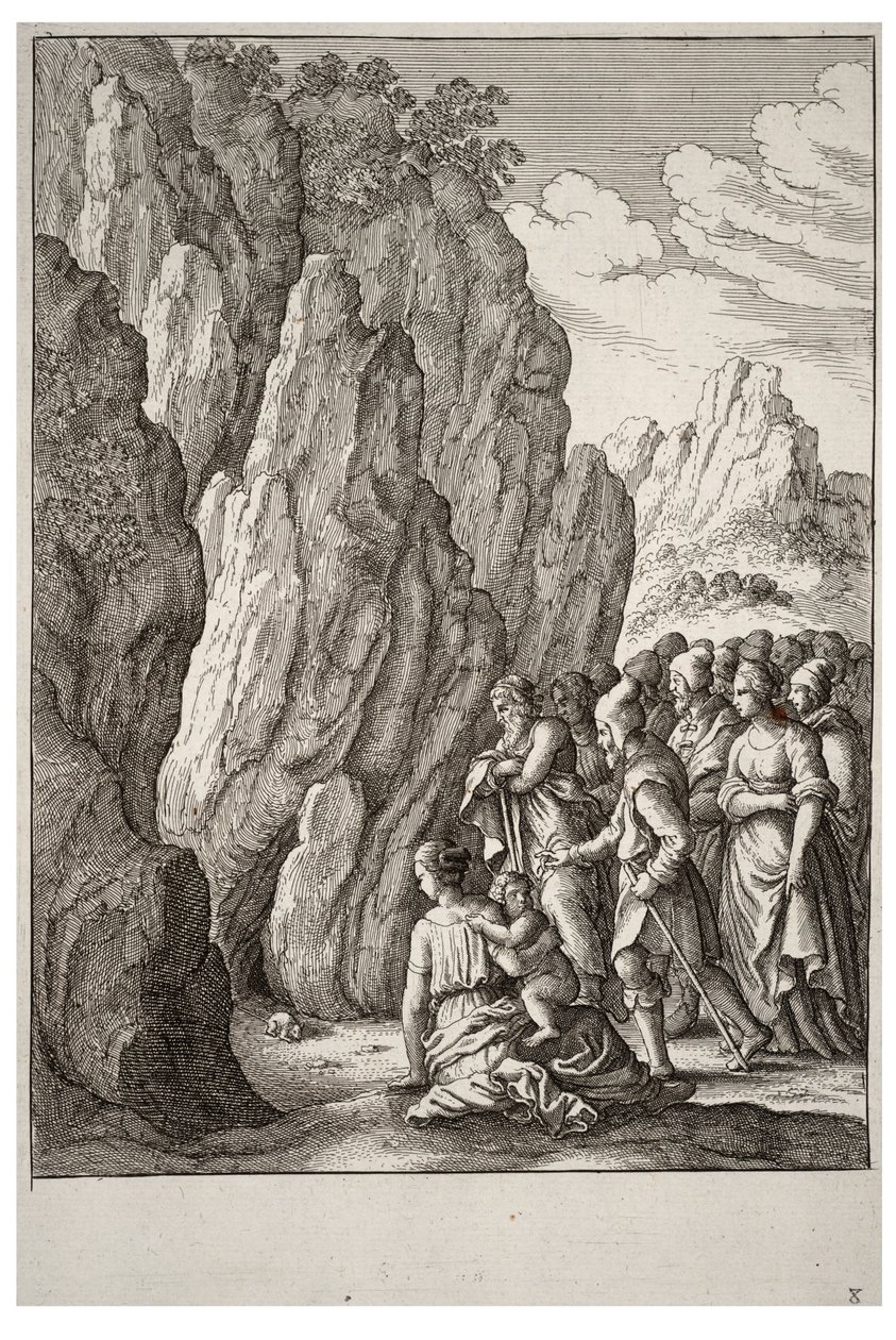Hora při porodu od Wenceslaus Hollar