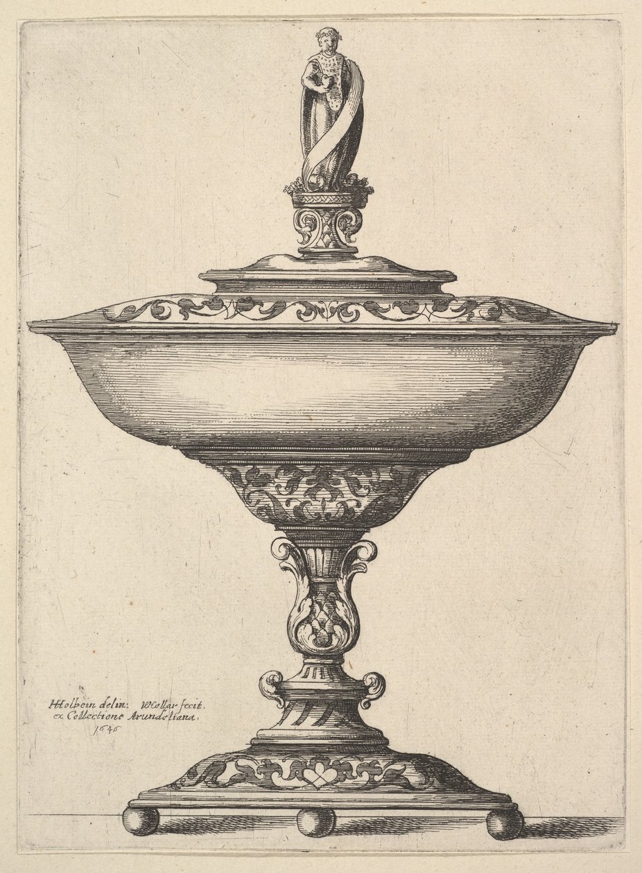 Široký pohár s kulovými nožičkami, 1646. od Wenceslaus Hollar
