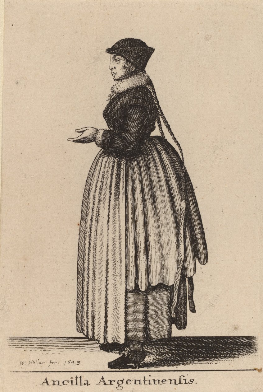 Služka z Argentiny, 1643 od Wenceslaus Hollar