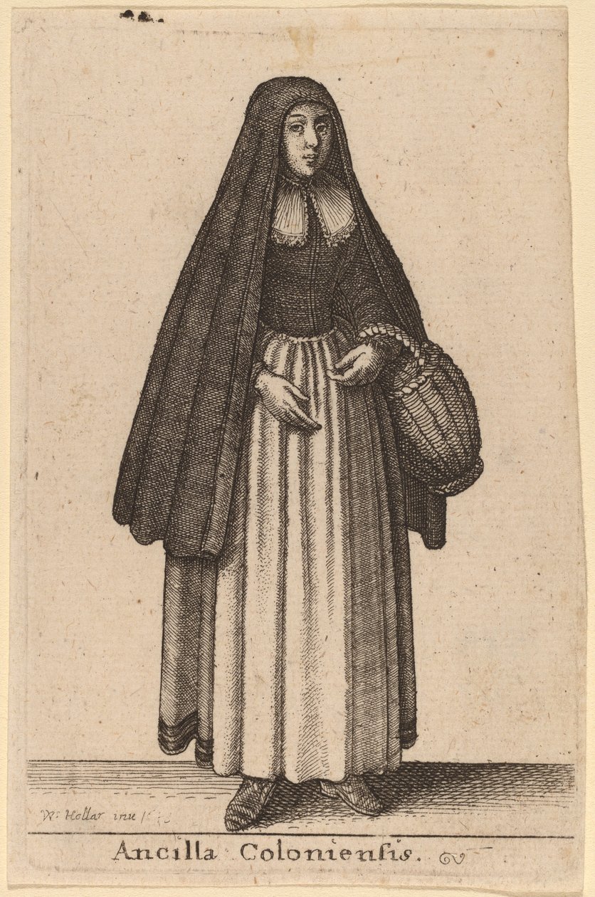 kolínská služebná od Wenceslaus Hollar