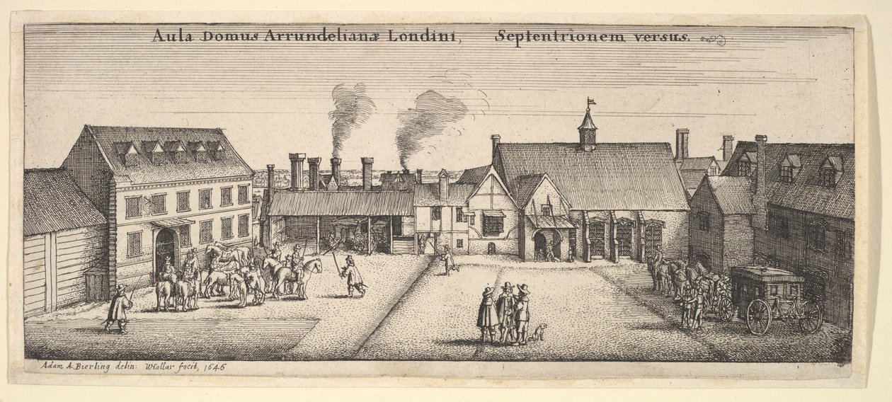 Arundelův dům ze severu, 1646. od Wenceslaus Hollar