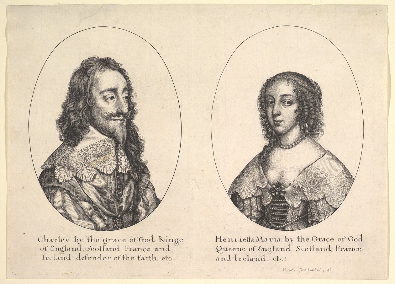 Karel I. a Henrietta Maria, 1641. od Wenceslaus Hollar