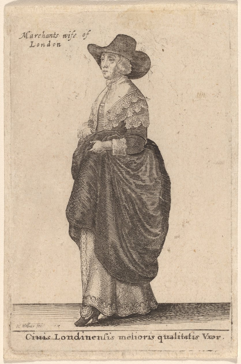 Manželka nejlepší kvality Londýna od Wenceslaus Hollar