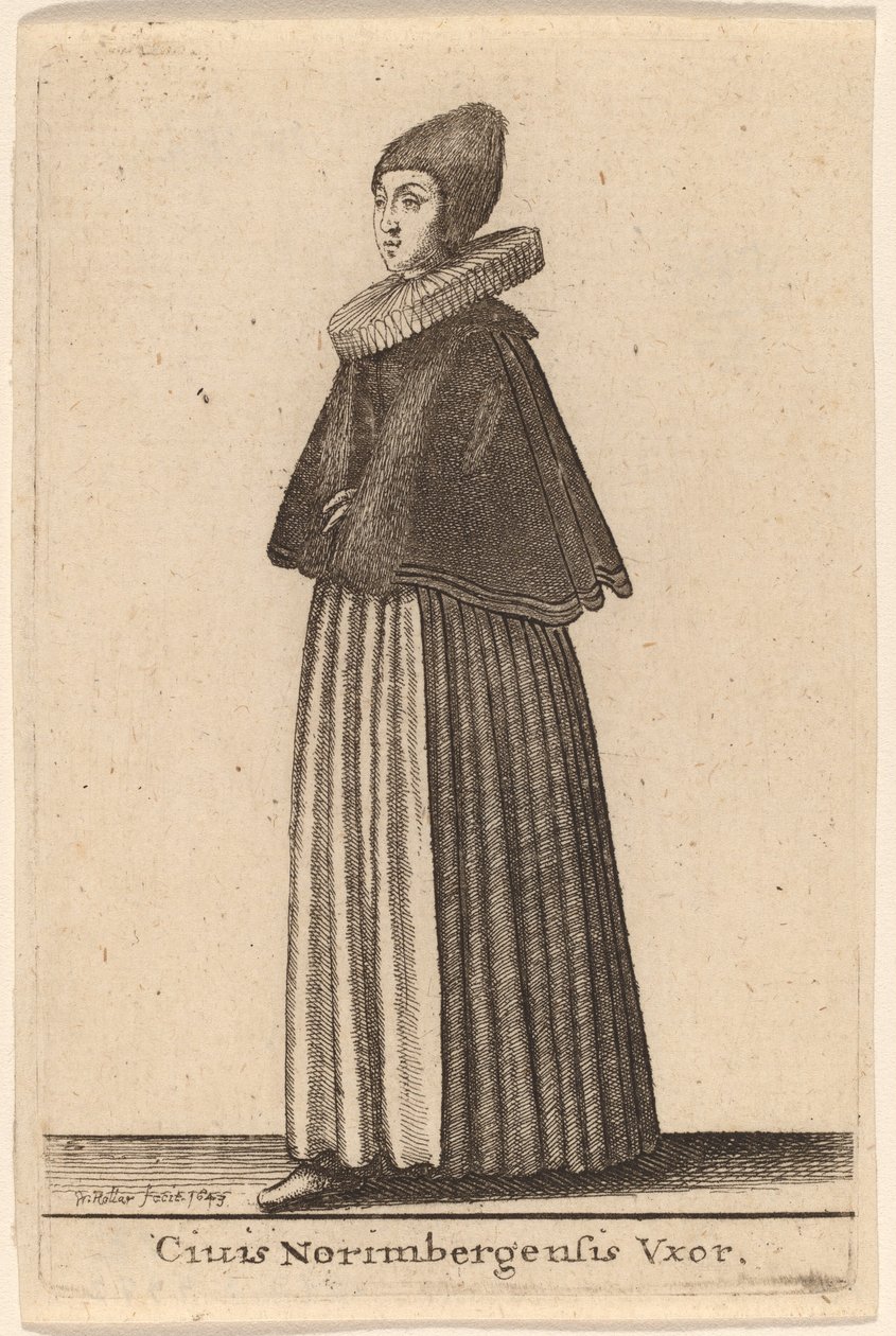 Manželka občana Norimberku od Wenceslaus Hollar