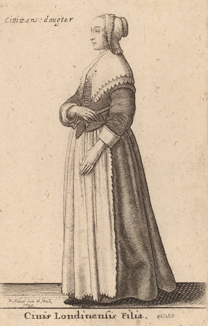 Dcera londýnského občana, 1643 od Wenceslaus Hollar