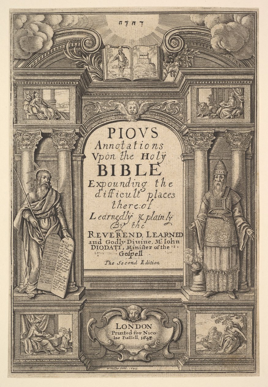 Diodati. Zbožné anotace, 1648. od Wenceslaus Hollar