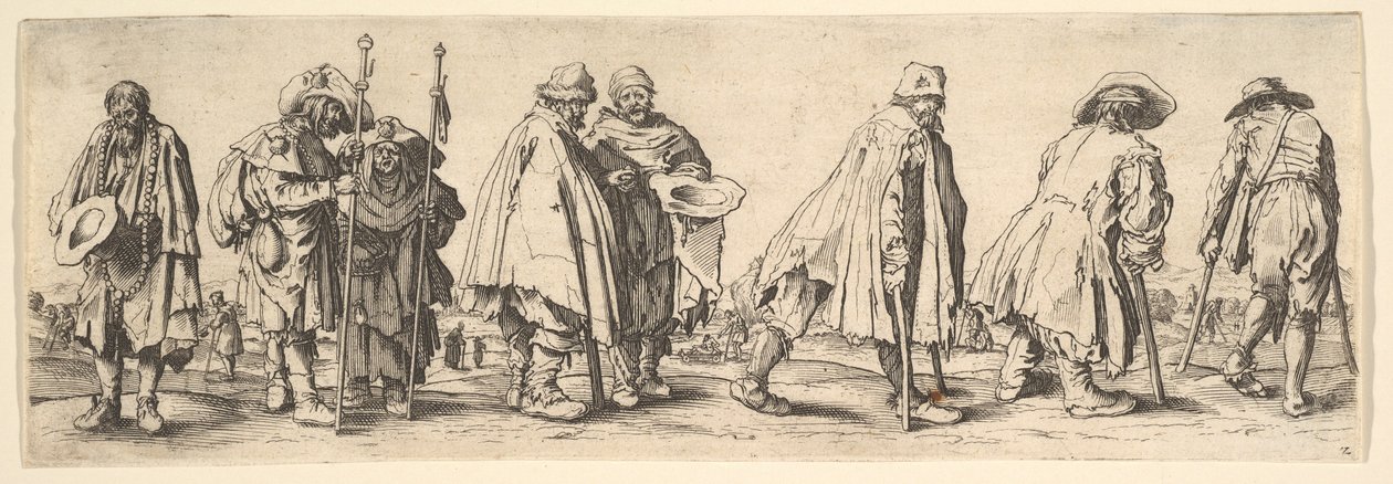 Osm žebráků, 1630. od Wenceslaus Hollar