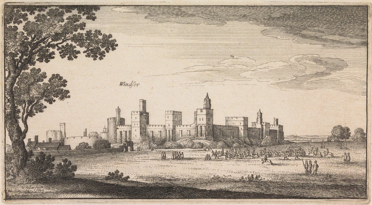 Anglické pohledy: Windsor od Wenceslaus Hollar