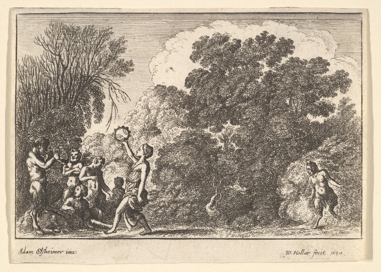 Pět satyrů a dvě nymfy, 1650. od Wenceslaus Hollar