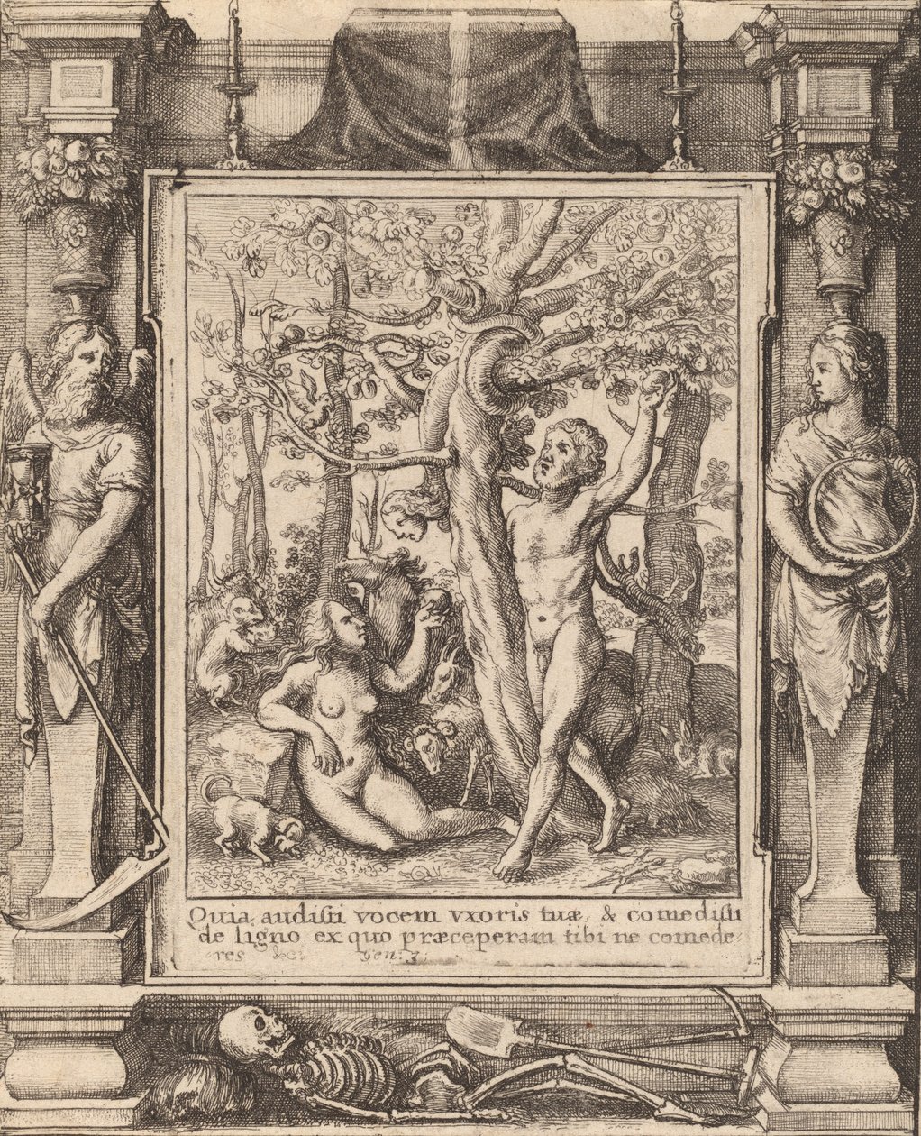 Rajská zahrada, 1651. od Wenceslaus Hollar