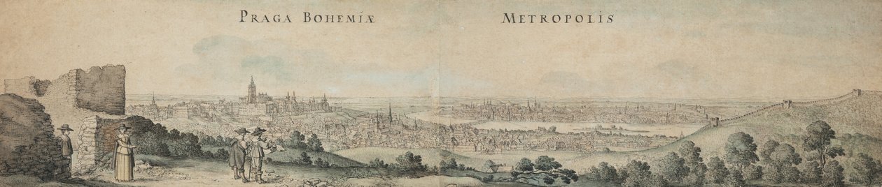Skvělý výhled na Prahu od Wenceslaus Hollar