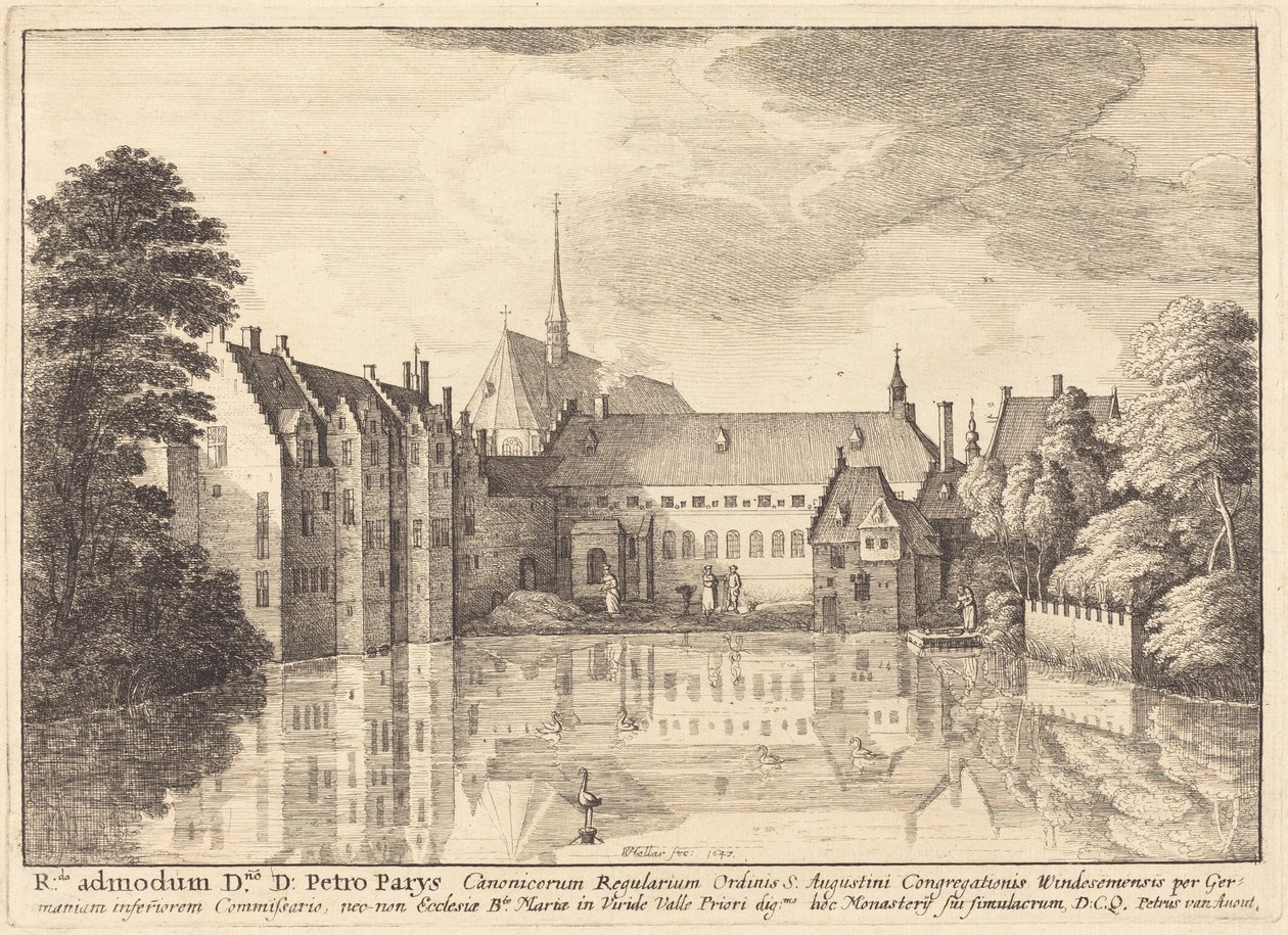 Opatství Groenendael od Wenceslaus Hollar