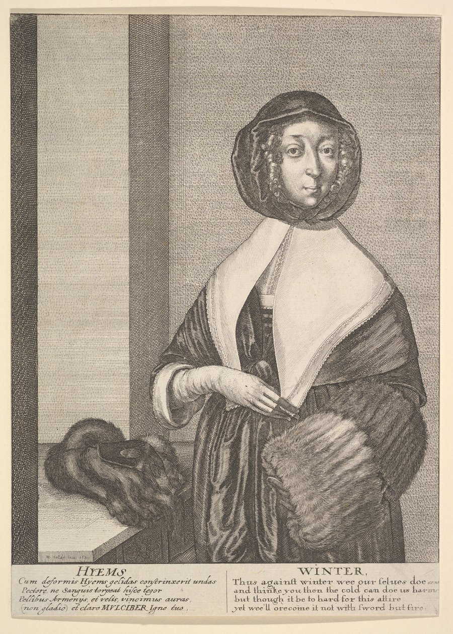 Hyems - Zimní tříčtvrteční sezóny, 1641. od Wenceslaus Hollar