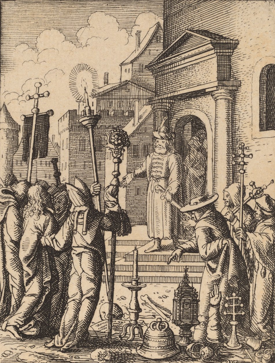 Ježíš před Pilátem. od Wenceslaus Hollar