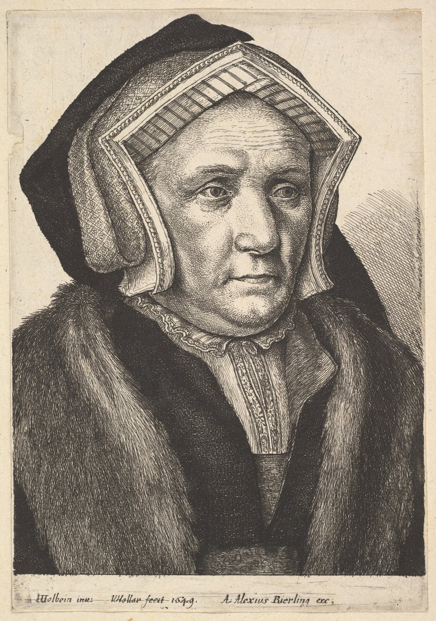 Lady Mary Butts, 1649. od Wenceslaus Hollar
