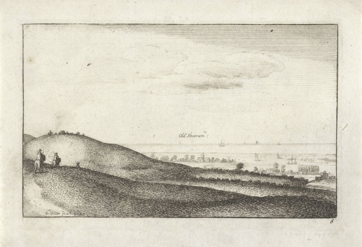 Krajina s výhledem na Shoreham od Wenceslaus Hollar