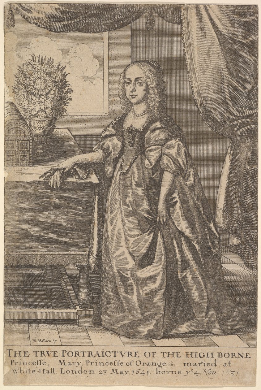 Marie, princezna z Orange, 1625-77. od Wenceslaus Hollar