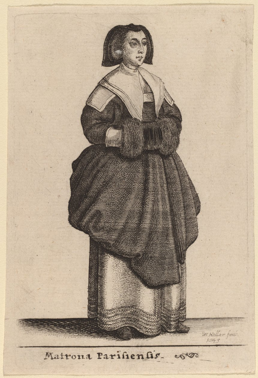 Matrona z Paříže od Wenceslaus Hollar