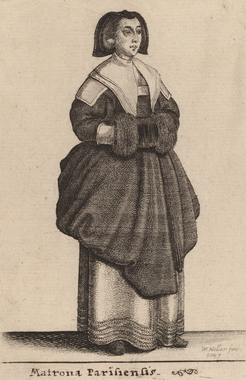 Matron z Paříže, 1643 od Wenceslaus Hollar