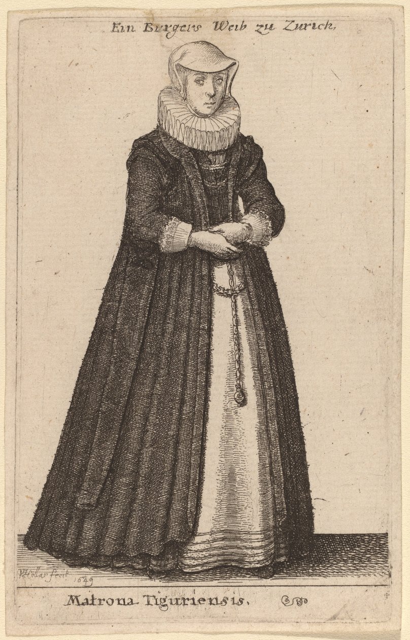 Matrona Tiguriensis od Wenceslaus Hollar