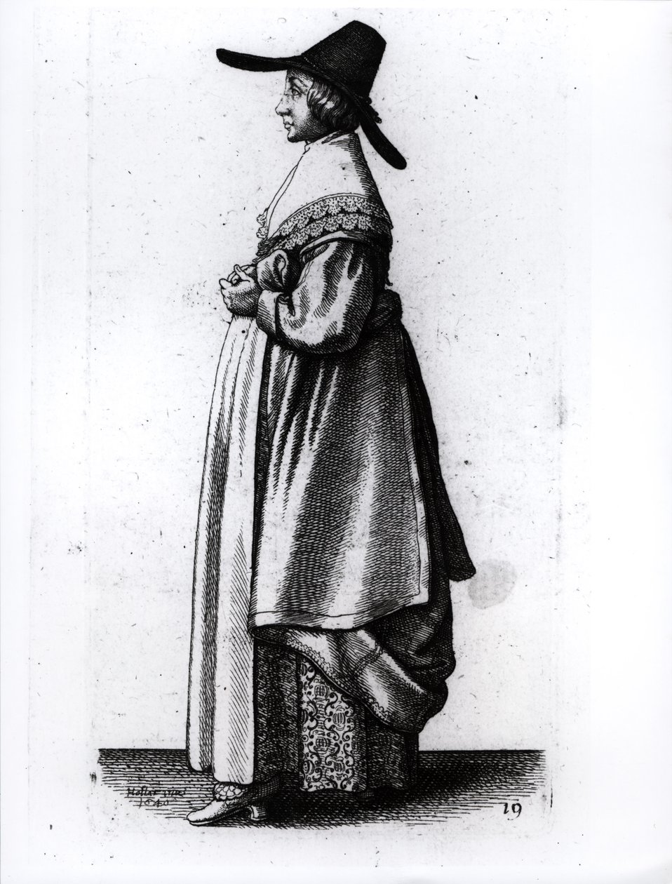 Kupcova žena, 1640 od Wenceslaus Hollar