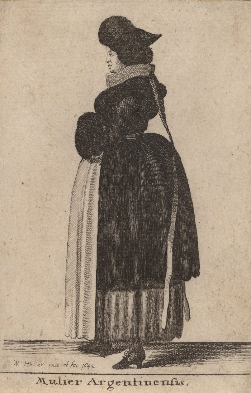 Argentinská žena, 1642 od Wenceslaus Hollar