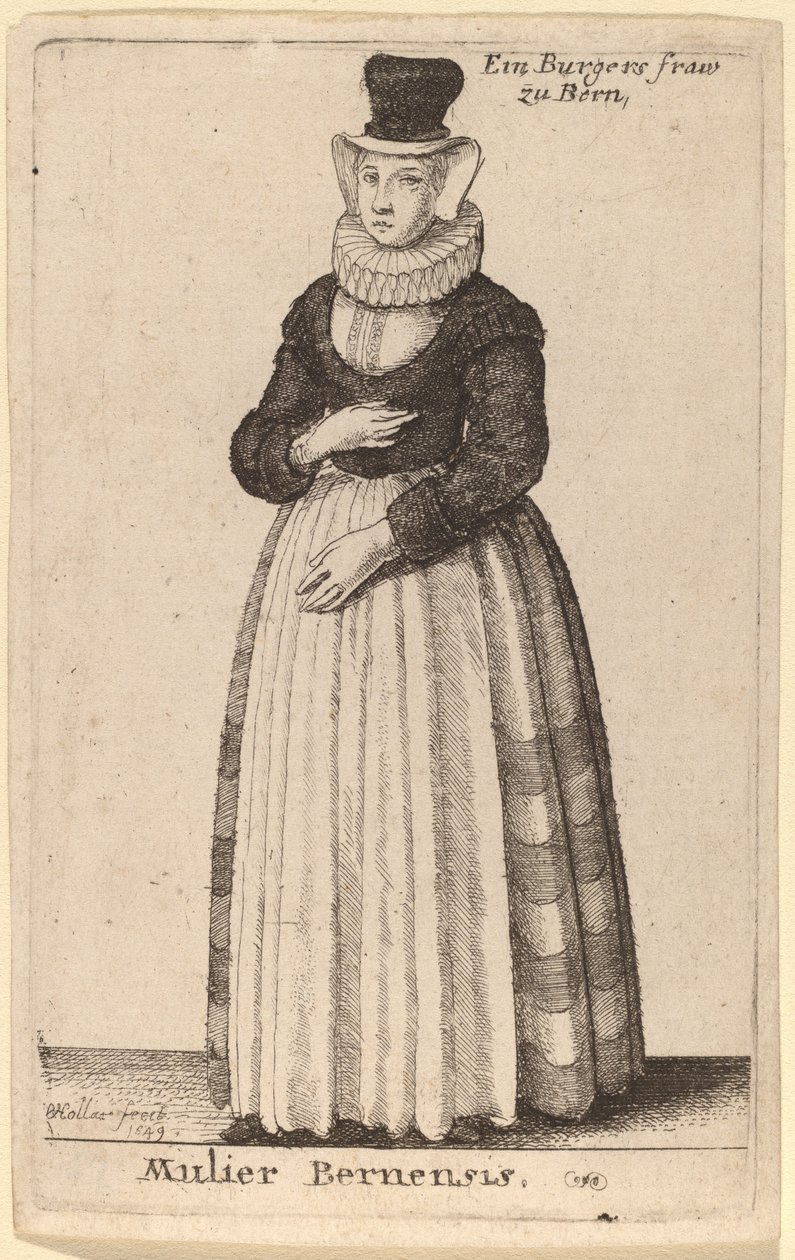 Bernská žena od Wenceslaus Hollar