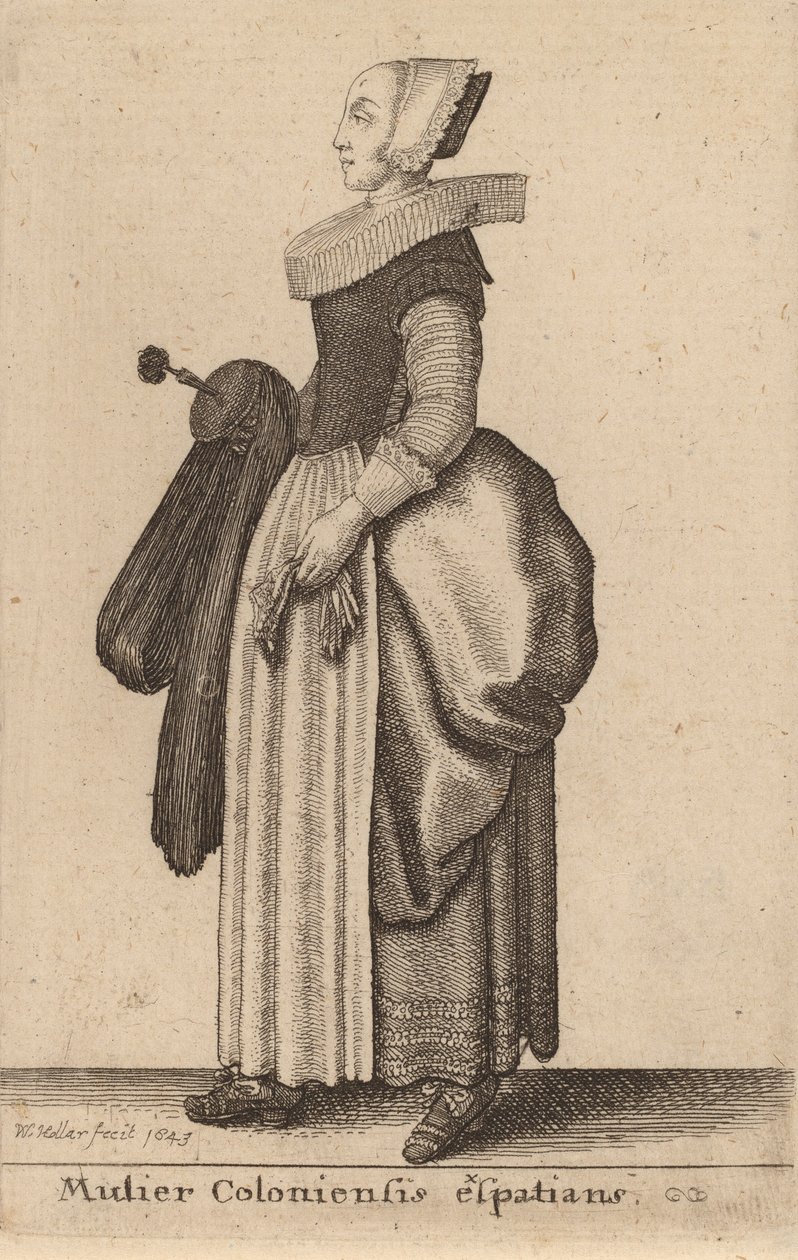 Exspatian žena z Kolína nad Rýnem, 1643. od Wenceslaus Hollar