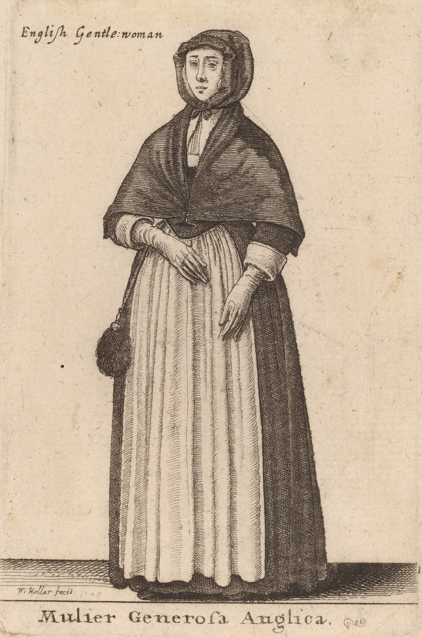 Anglická urozená žena, 1643 od Wenceslaus Hollar