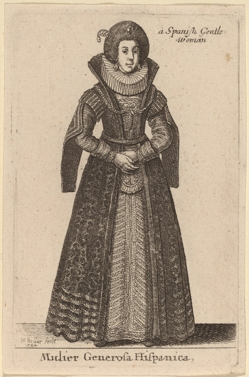 Velkorysá Španělka od Wenceslaus Hollar