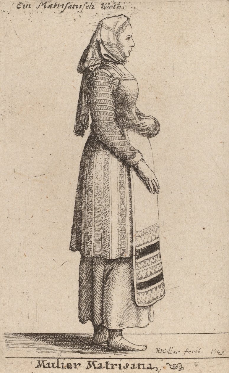 Matrisana žena, 1649 od Wenceslaus Hollar