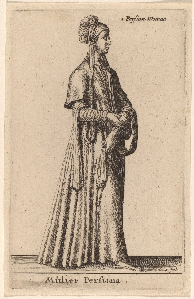 Perská žena od Wenceslaus Hollar