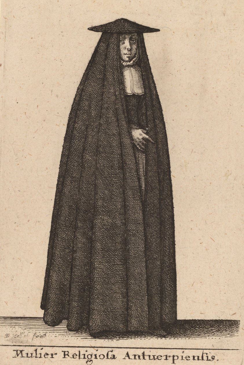 Zbožná žena z Antverp. od Wenceslaus Hollar