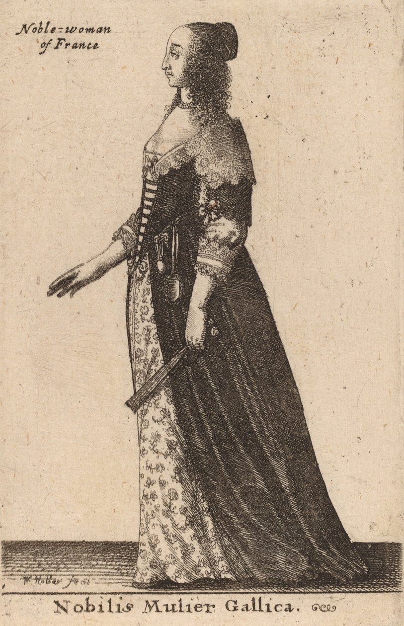 Slavná Francouzka. od Wenceslaus Hollar