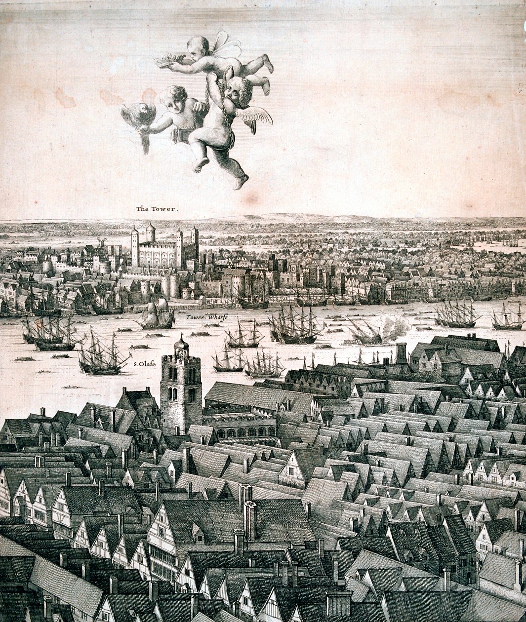 Panoramatický výhled na Londýn, c1670 od Wenceslaus Hollar