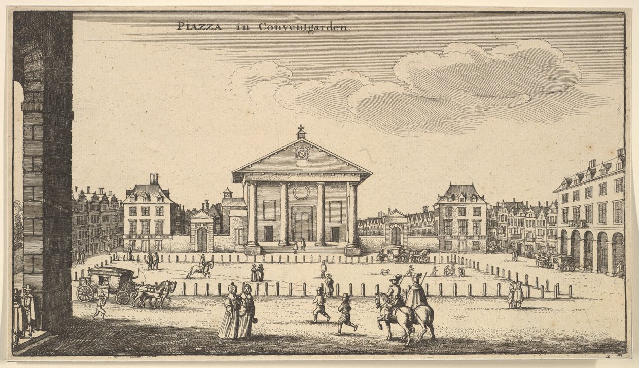Piazza v Covent Garden, ca. 1647. od Wenceslaus Hollar