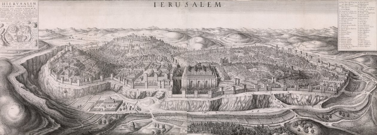 Vyhlídka na Jeruzalém, 1660., 1660. od Wenceslaus Hollar
