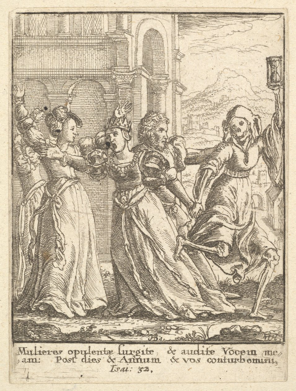 Královna, z Tance smrti, 1651. od Wenceslaus Hollar