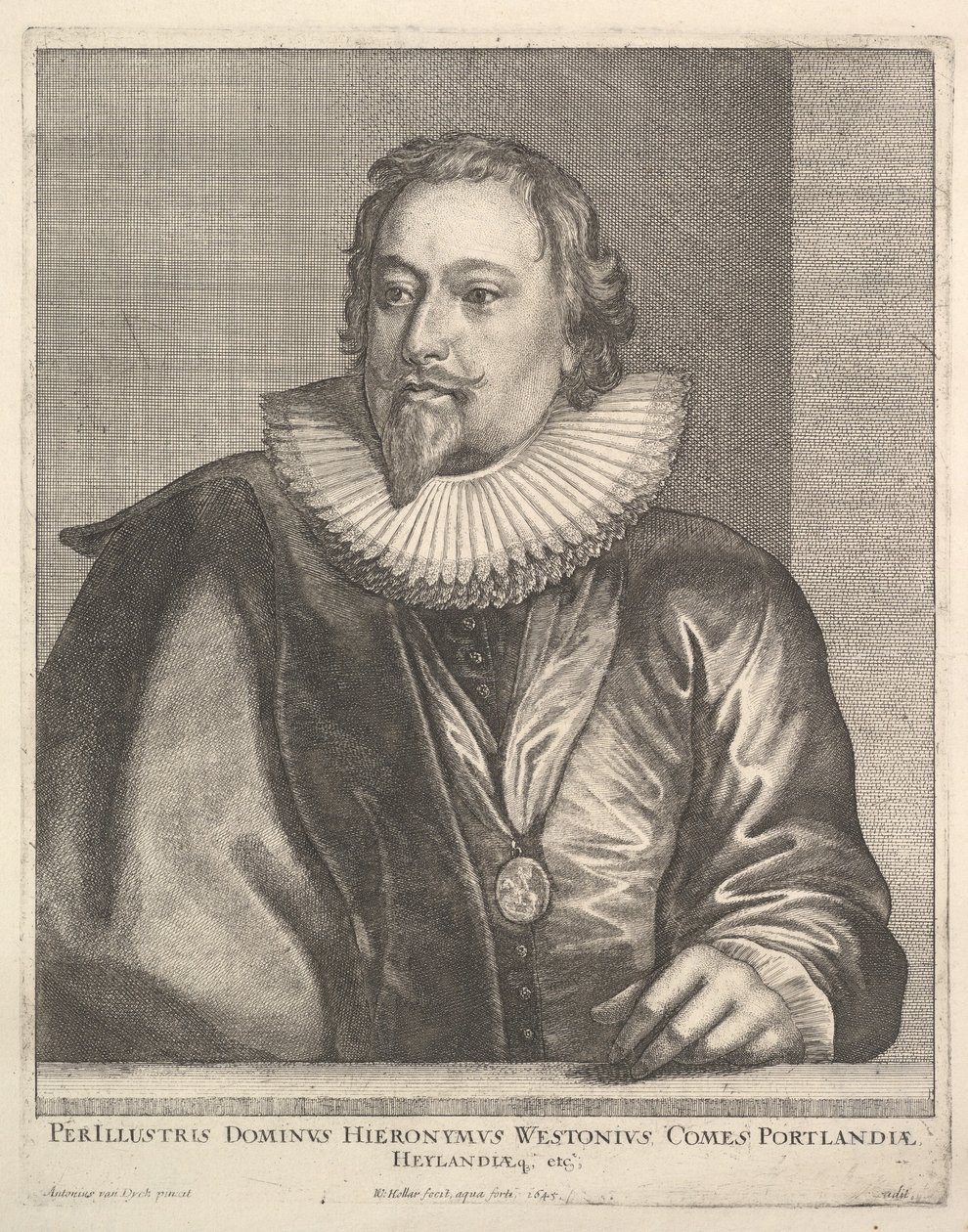 Richard Weston, hrabě z Portlandu, 1645. od Wenceslaus Hollar