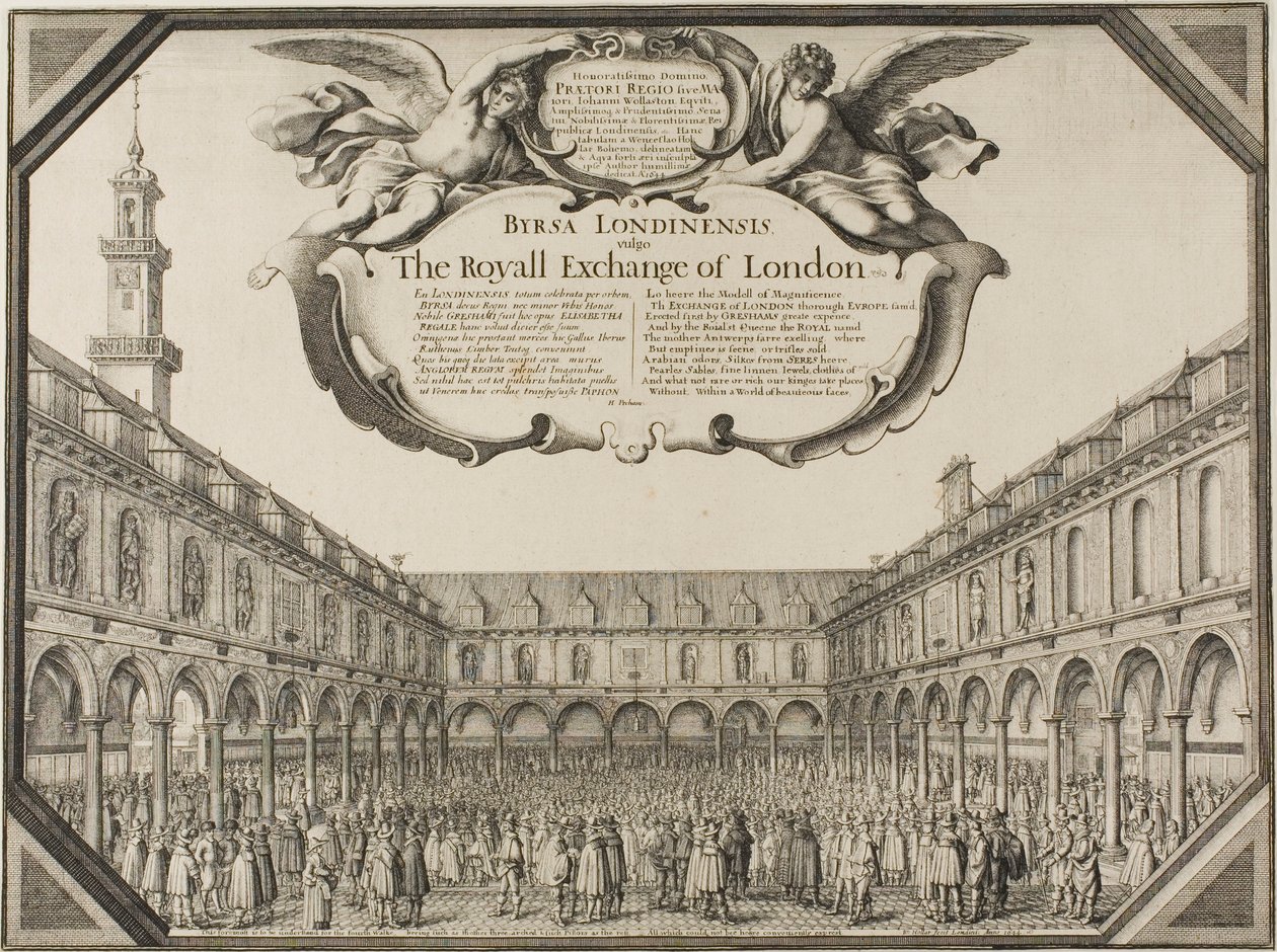 Královská burza od Wenceslaus Hollar