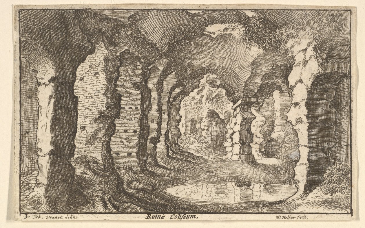 Ruin Coliseum, ca. 1650 od Wenceslaus Hollar