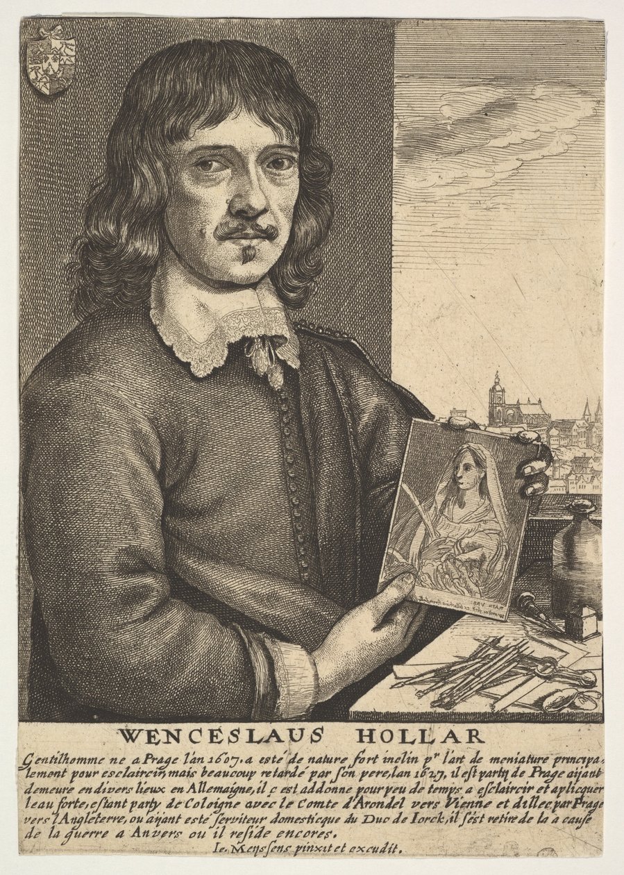 Autoportrét, 17. století. od Wenceslaus Hollar