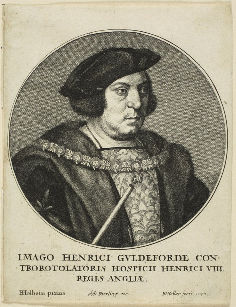 Sir Henry Guildford od Wenceslaus Hollar