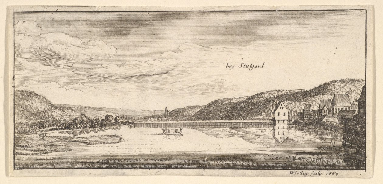 Stuttgart: Jezero, 1663-65. od Wenceslaus Hollar