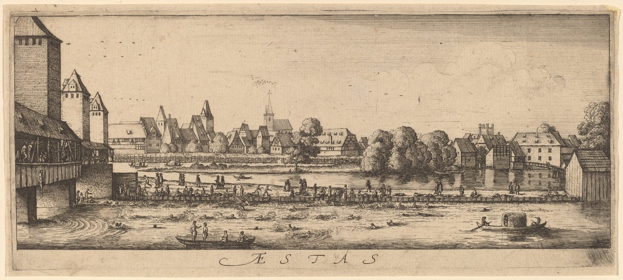 Léto: Místo ke koupání od Wenceslaus Hollar