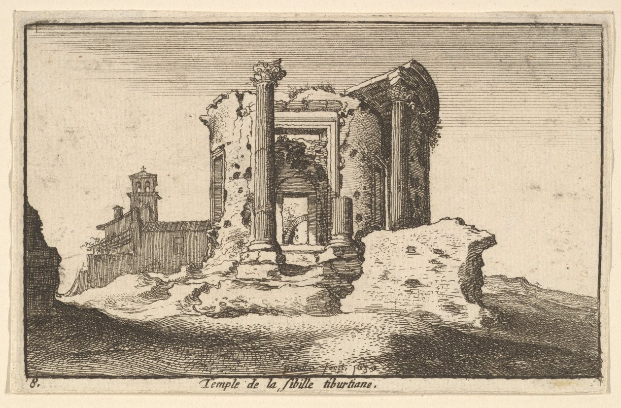 Chrám Tiburtine Sybil, 1650. od Wenceslaus Hollar