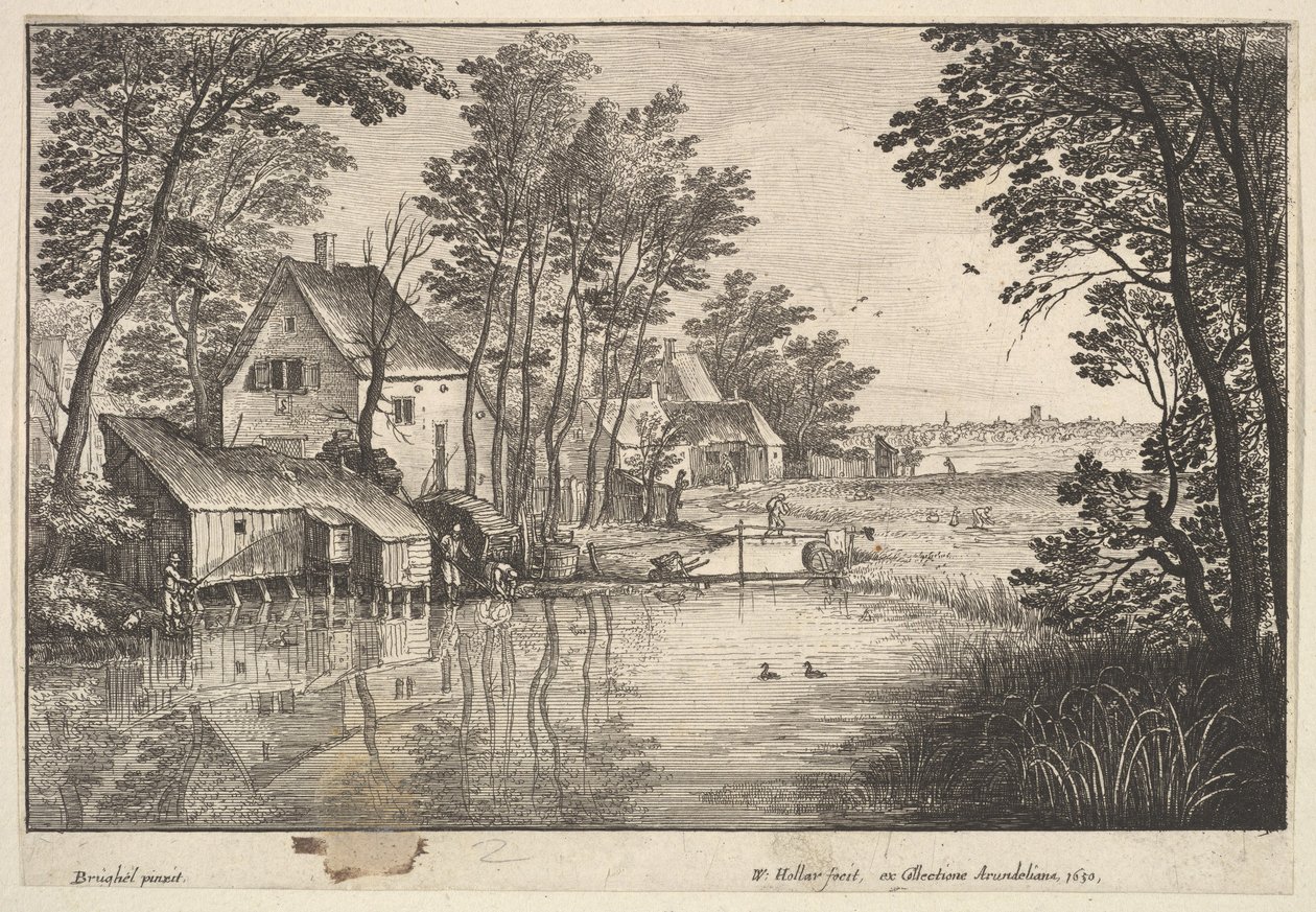 Rybář, 1650. od Wenceslaus Hollar